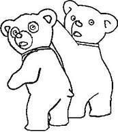 coloriage bouba le petit ourson et frisquette